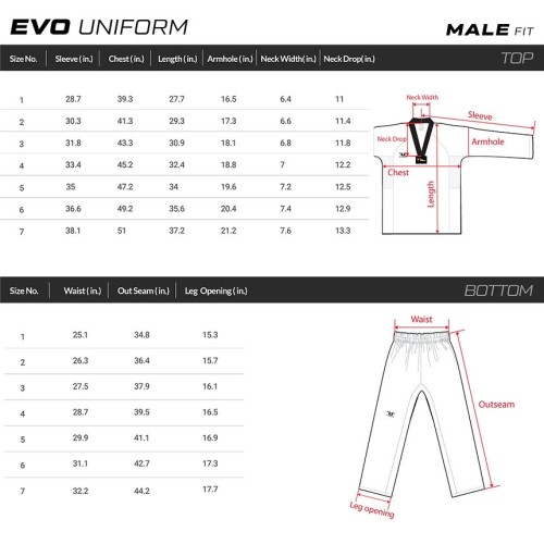 Dobok Tusah EVO (Male Fit)