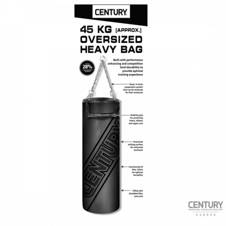 SAC DE FRAPPE TOILE ET RESINE CENTURY 1M20 50KG