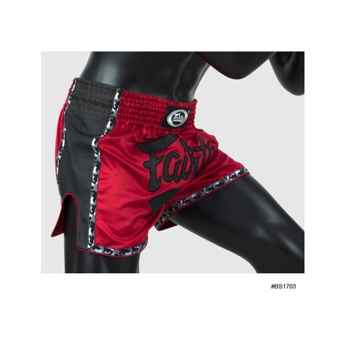 FAIRTEX ROOD/ZWART THAISE BOKSHORT