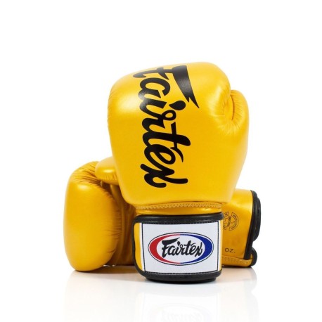 FAIRTEX trainingshandschoenen van leer top "GOLD/BLACK"