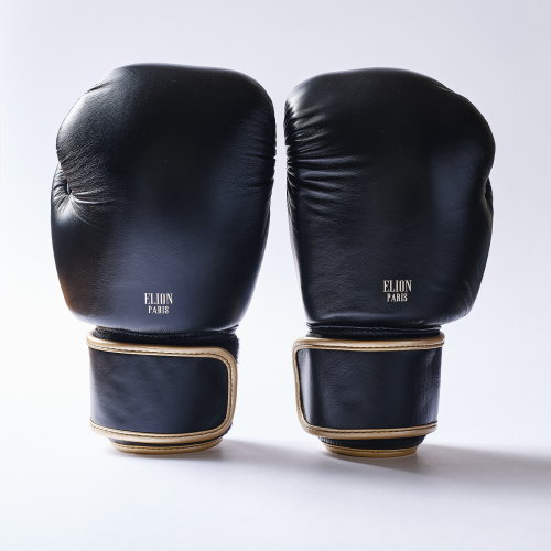 Gants de boxe cuir ELION Collection Paris - Noir/Or