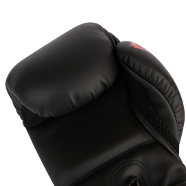 Gants d'entrainement ELION Uncage - ( Cuir skintex ) - MatBlack / Rouge 2