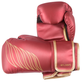 Gants d'entrainement ELION - ( Cuir skintex ) - Rouge metalisé 2