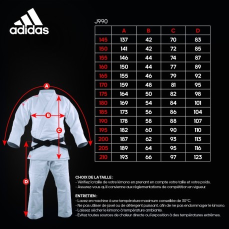 Judo kimono MILLENIUM Adidas-strepen
