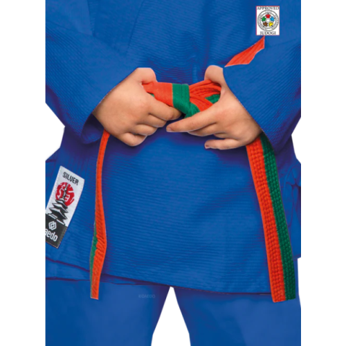 Training judopak zilverblauw