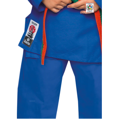 JUDOGI ENTRAÎNEMENT ARGENT BLEU