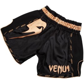 Short Muay Thai Venum Giant - Noir/Doré 2