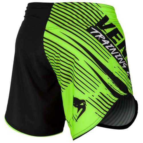 Fightshort court Venum Training Camp 2.0 - Noir/Jaune Fluo