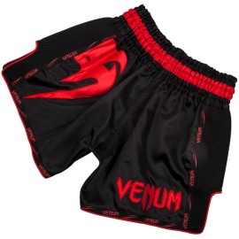 Short Muay Thai Venum Giant - Noir/Rouge 2